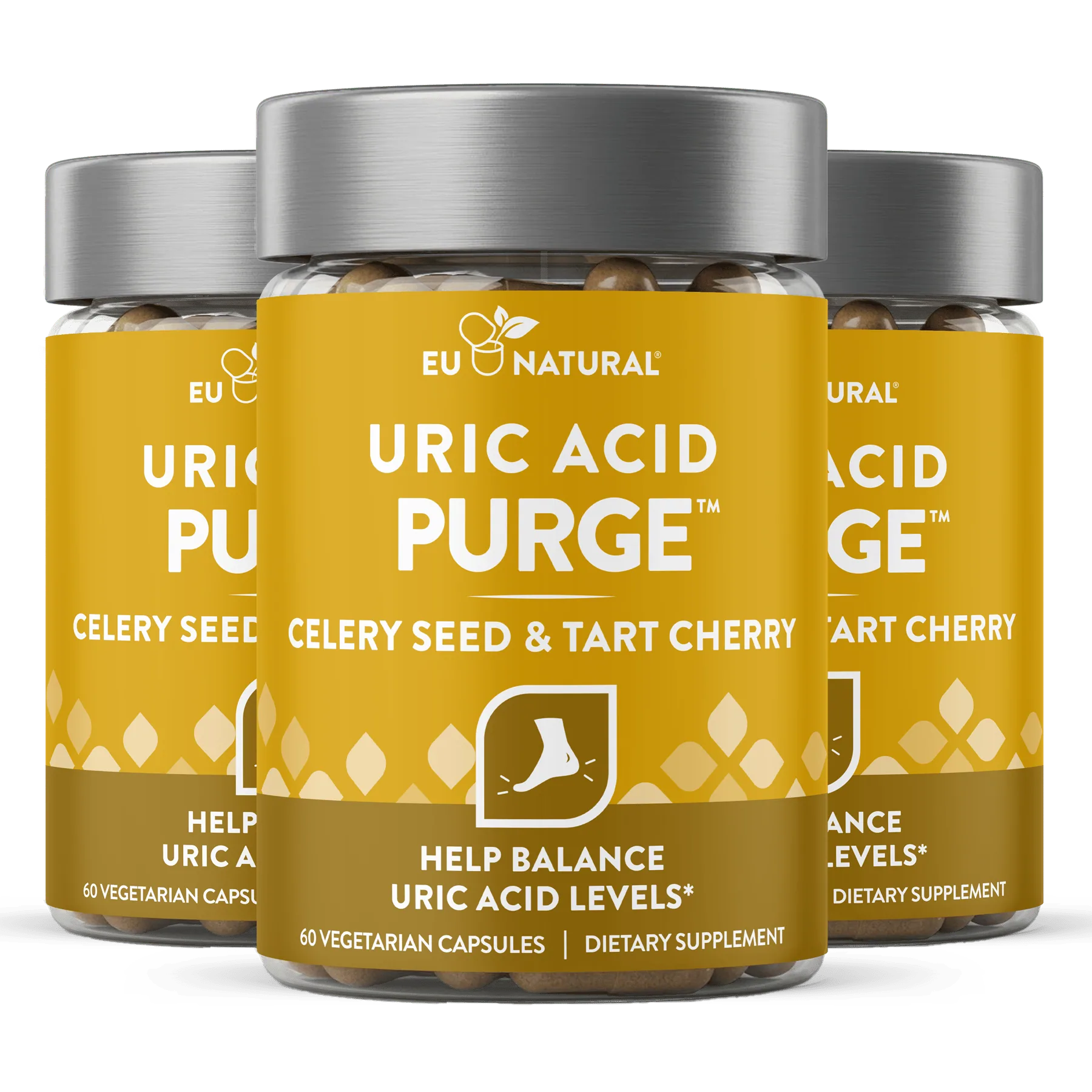 Three bottles of Eu Natural Uric Acid PURGE